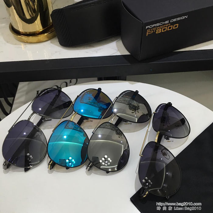 PORSCHE保時捷 2019新款 男款偏光墨鏡 進口寶麗來偏光鏡片 雙色電鍍 佩戴舒適 高品質男款墨鏡  lly1559